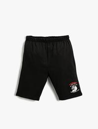 Sörf Baskılı Şort Pamuklu