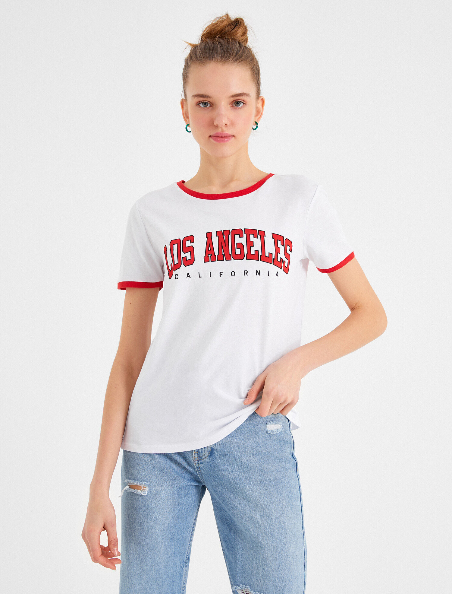   Kısa Kollu Baskılı Tişört