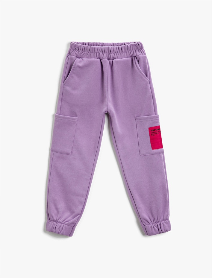 Kız Çocuk Baskılı Kargo Jogger Eşofman Altı