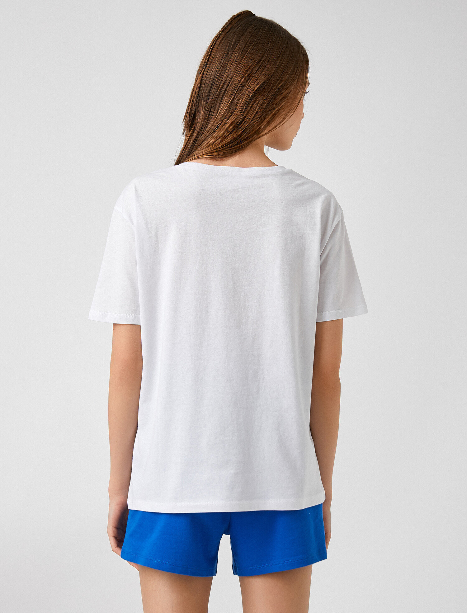   Kısa Kollu Bisiklet Yaka Tişört