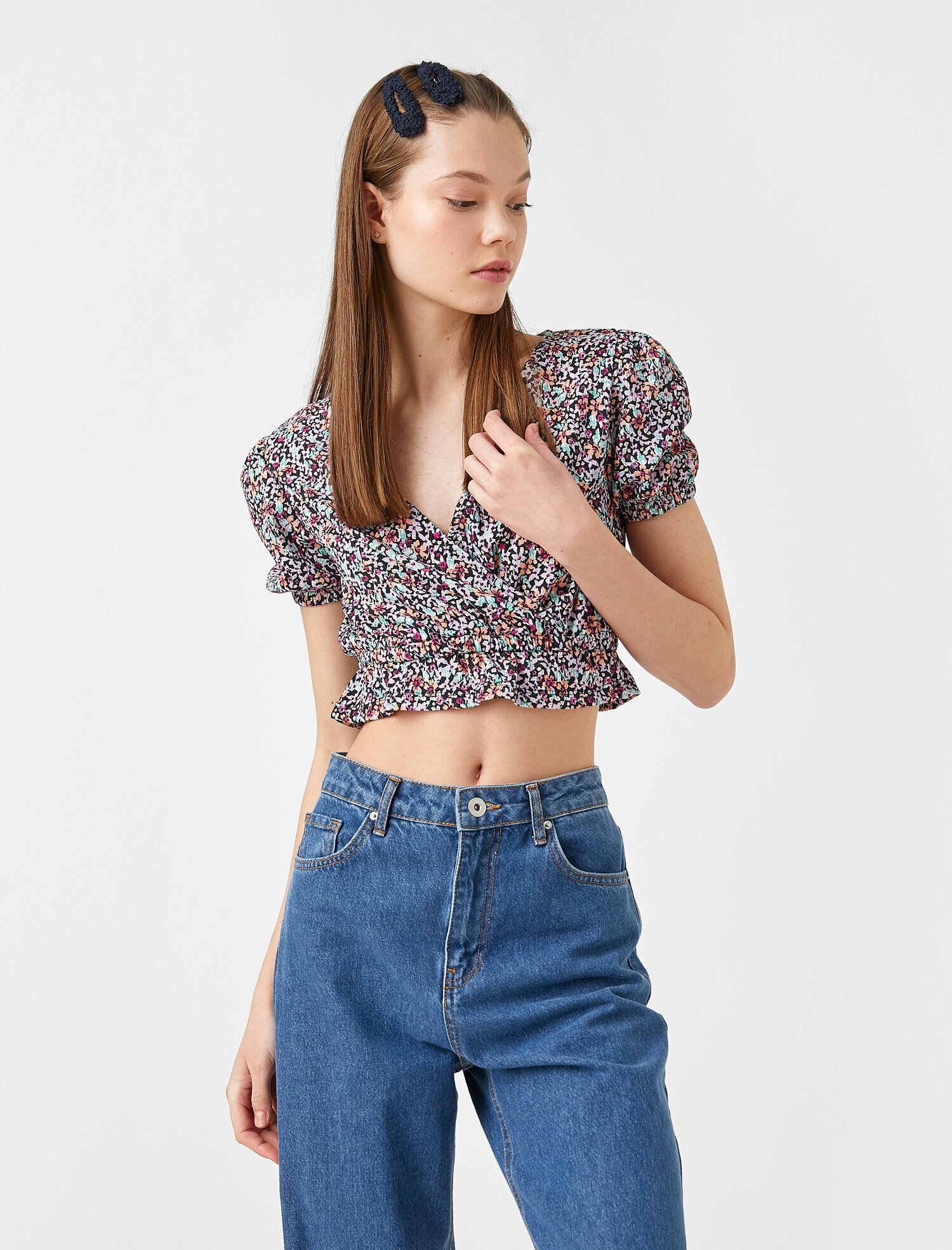   Kısa Kollu Crop Tişört