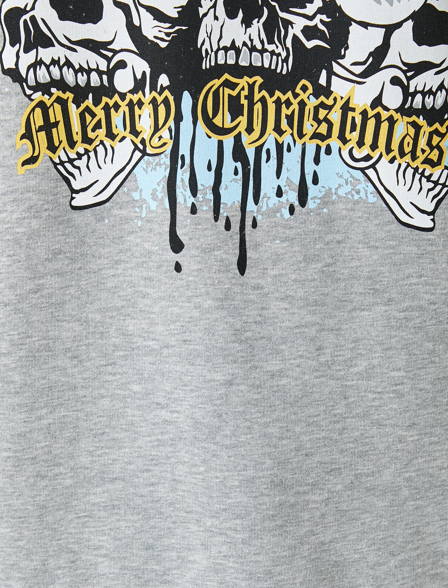   Yılbaşı Temalı Kapüşonlu Sweatshirt