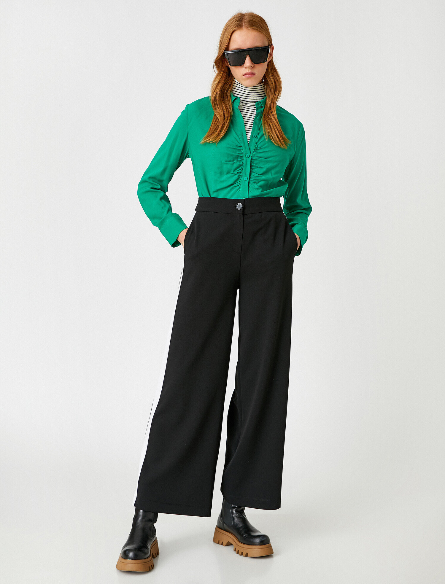   Cepli Çizgili Pantolon