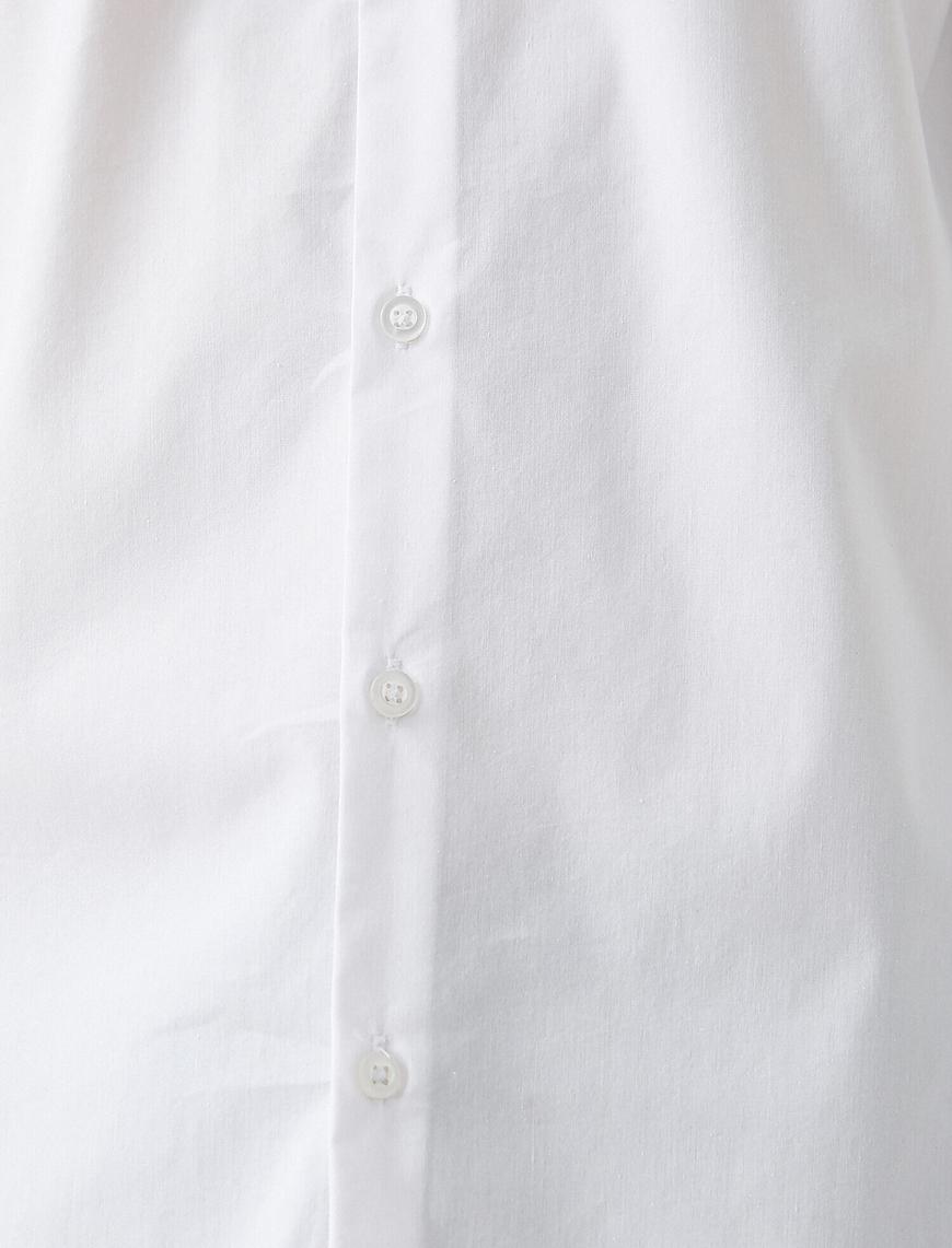   Spor Gömlek Mikro Desenli Slim Fit Non Iron