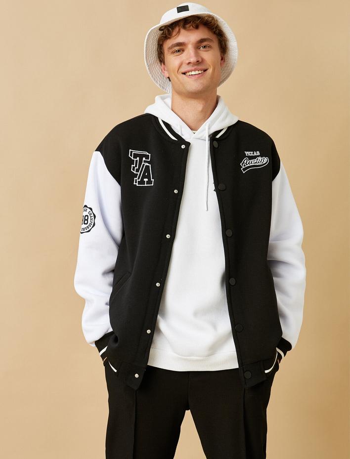  Kolej Bomber Sweatshirt Ceket