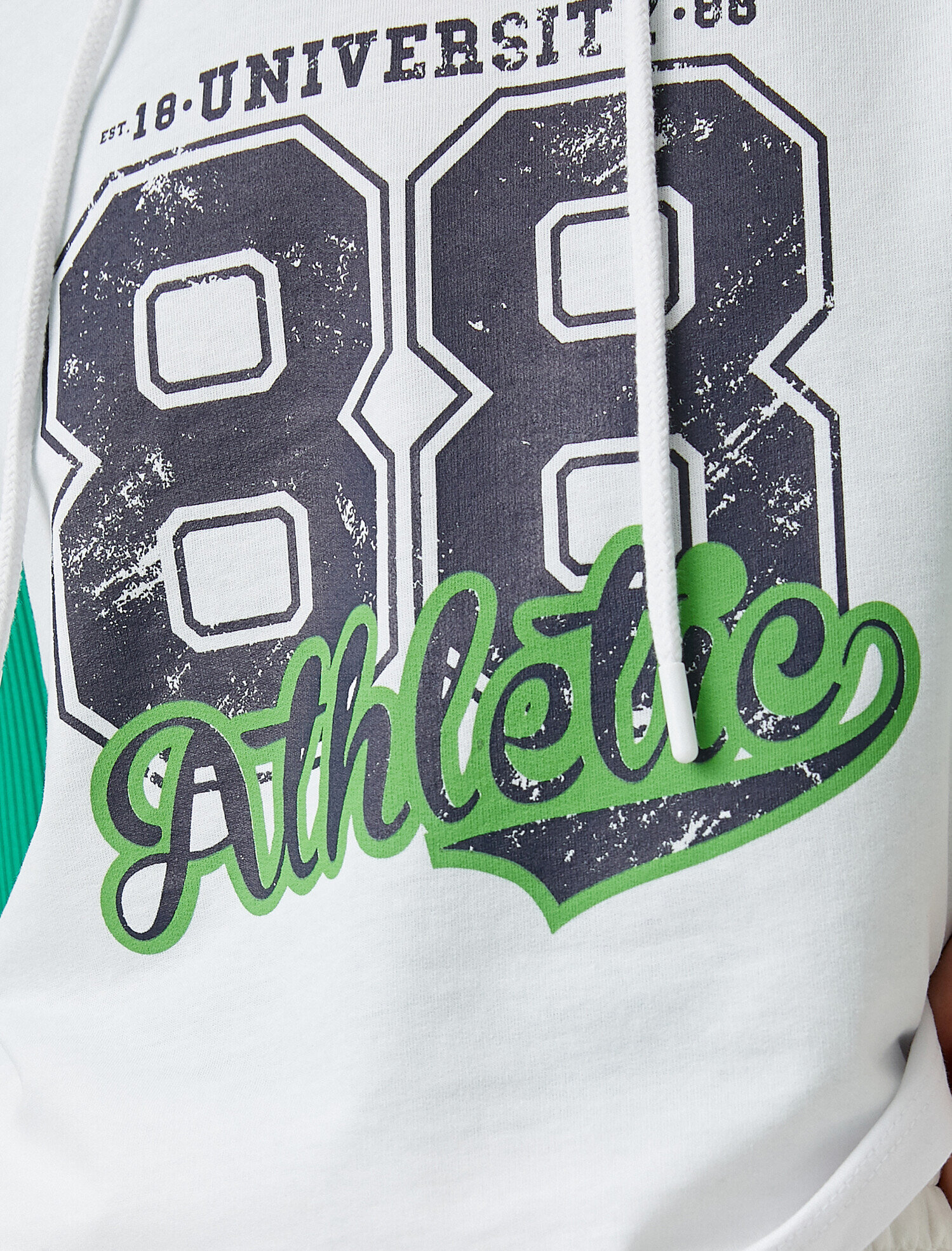   Kapüşonlu Baskılı Atlet