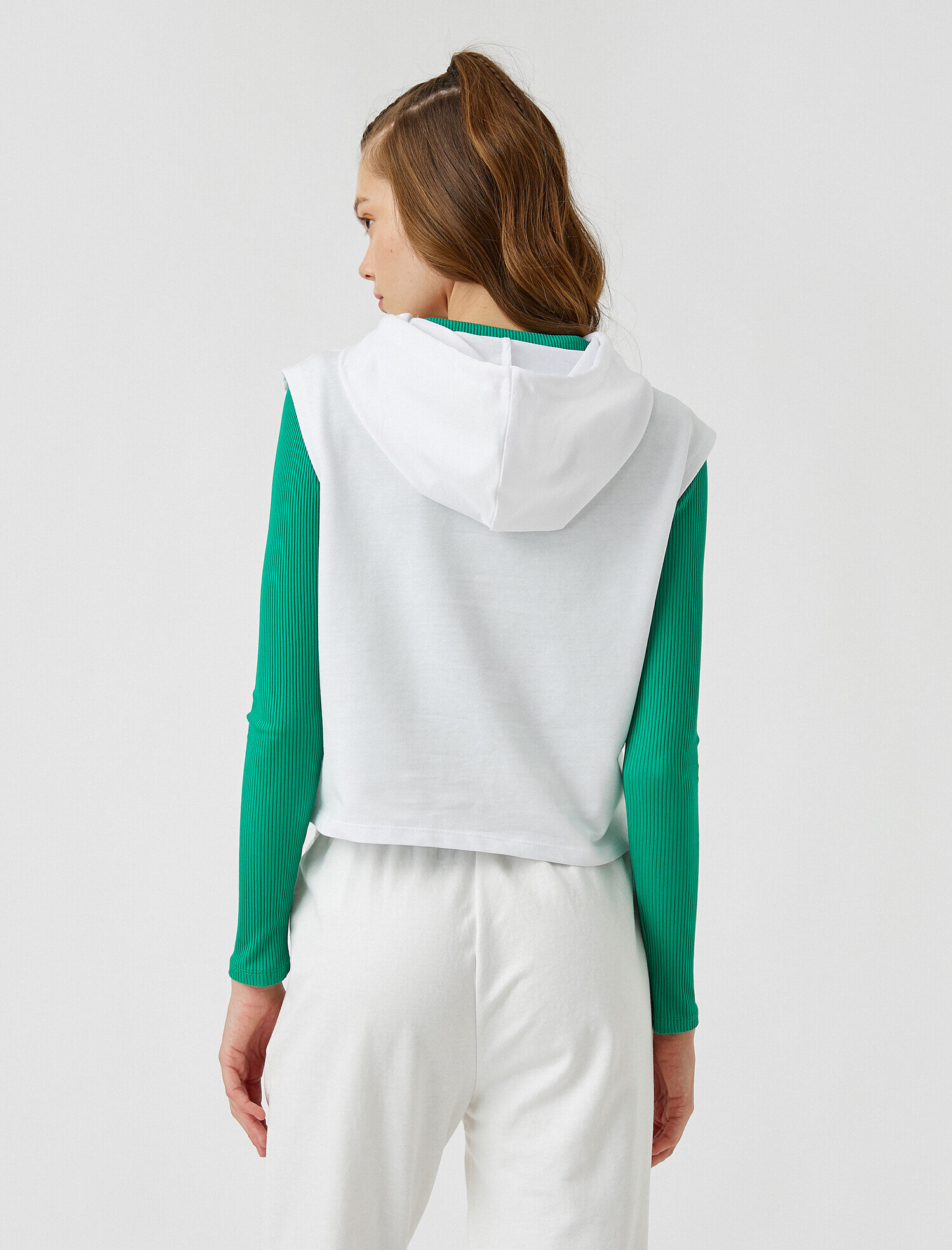   Kapüşonlu Baskılı Atlet