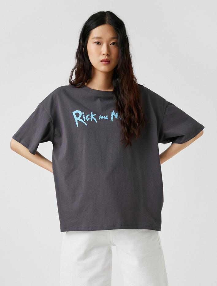  Rick and Morty Lisanslı Baskılı Tişört