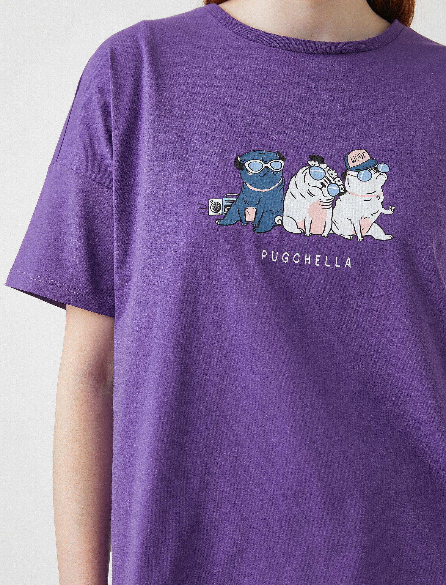   Baskılı Kısa Kollu Pamuklu Tişört