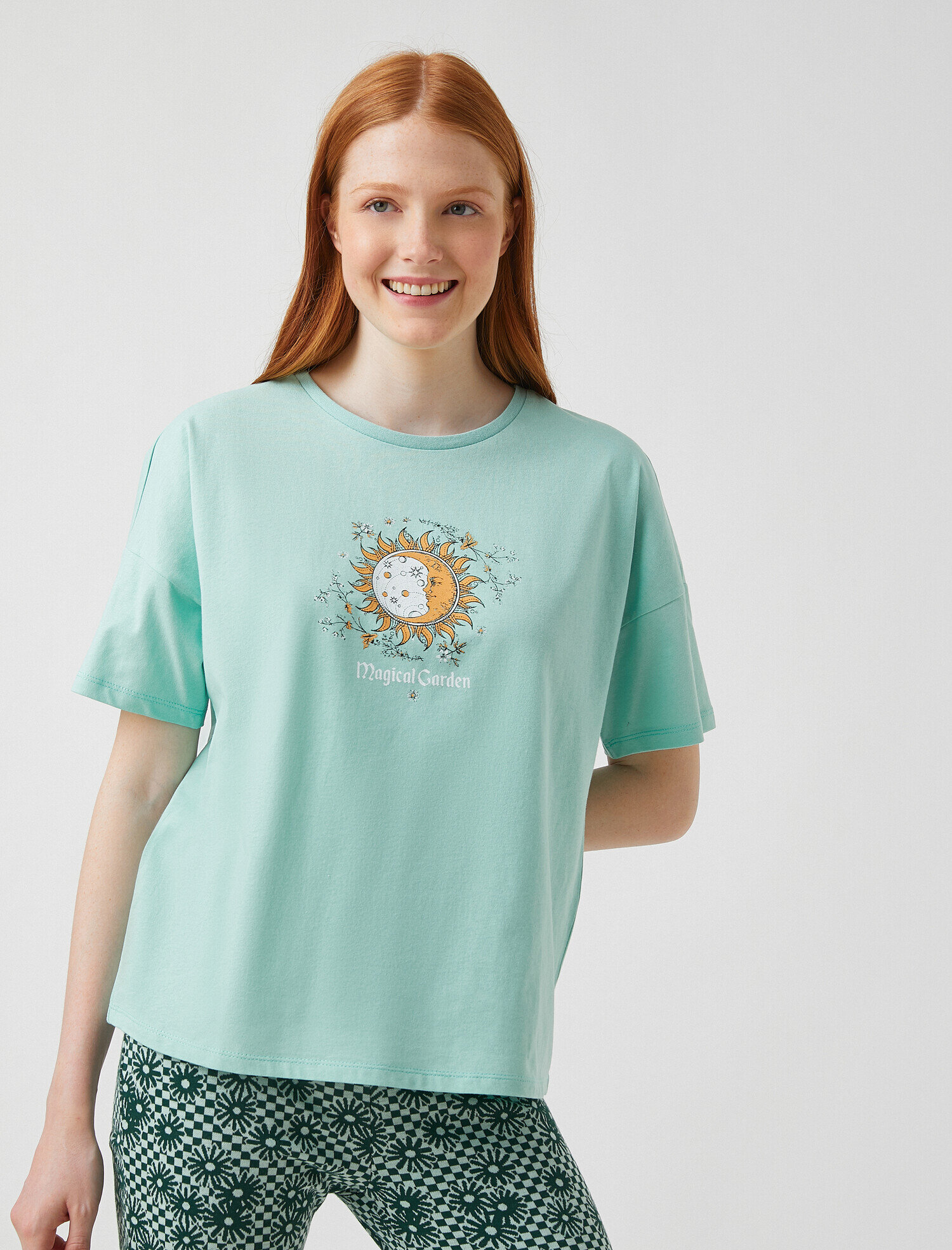   Baskılı Kısa Kollu Pamuklu Tişört