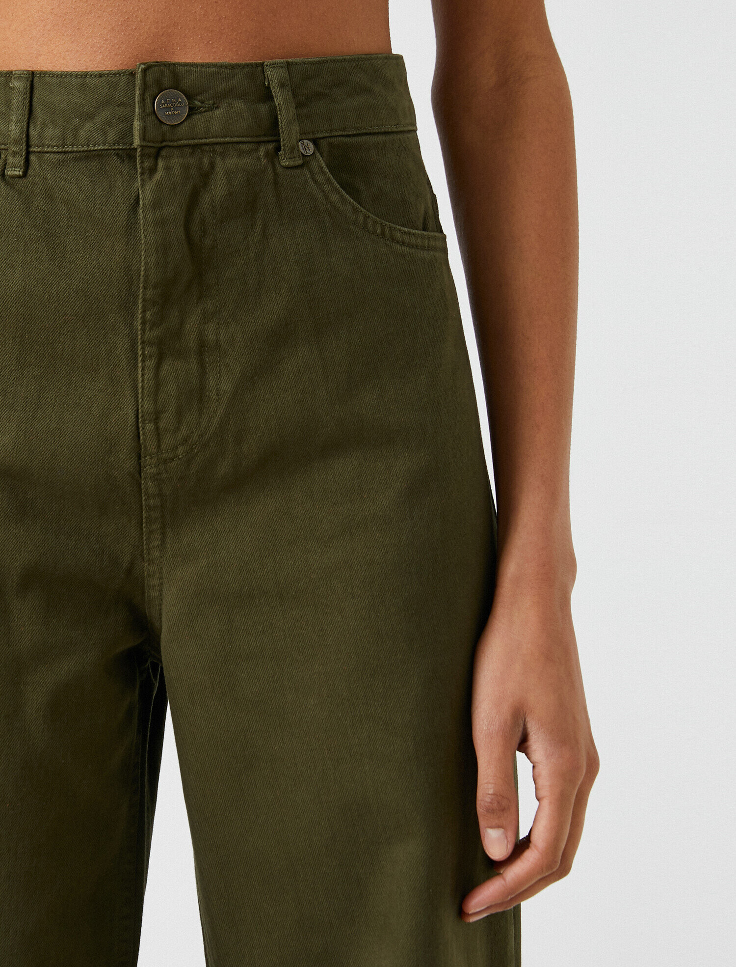   Yüksek Bel Bol Paça Kot Pantolon - Straight  Jean