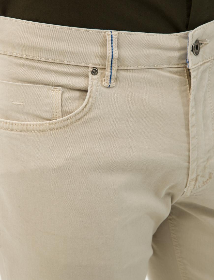   Basic Pantolon Düğmeli 5 Cepli Dar Kesim