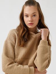 Kapüşonlu Cepli Sweatshirt