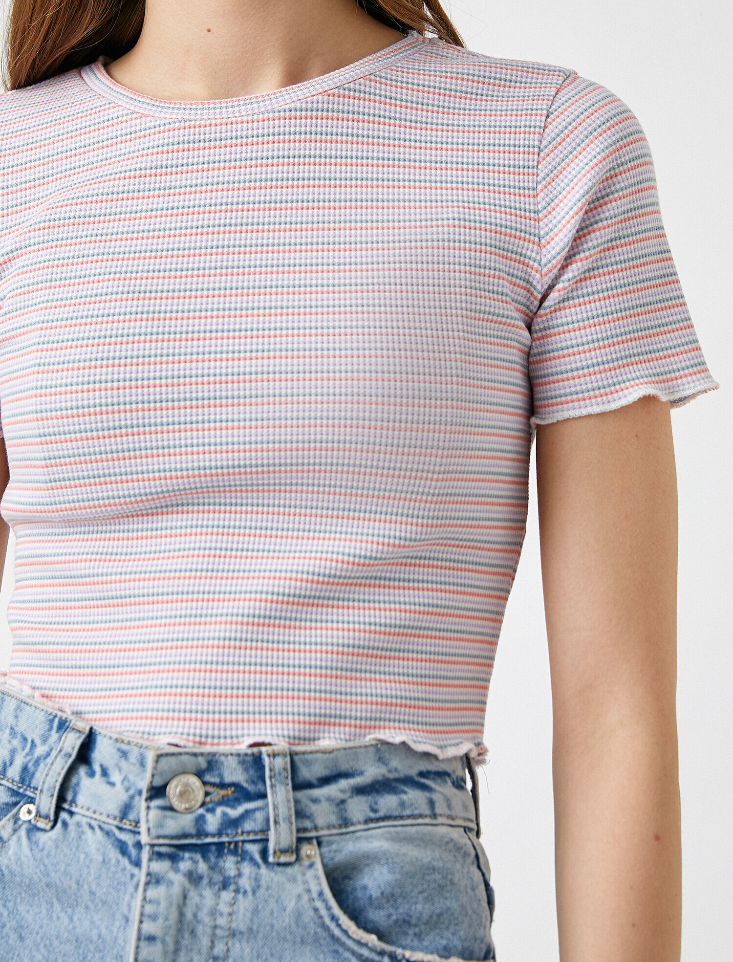   Kısa Kollu Basic Crop Tişört