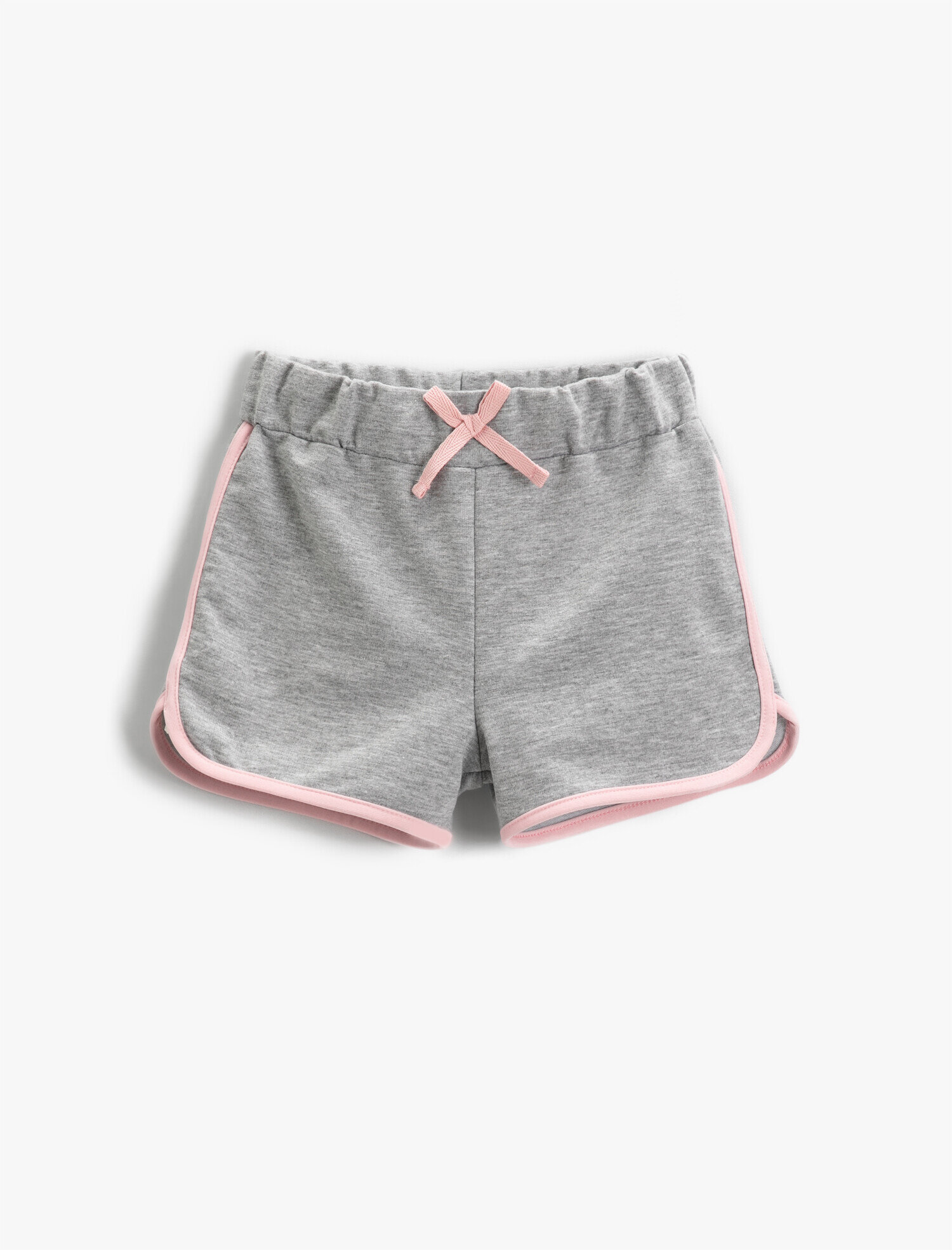  Kız Çocuk Fiyonklu Şeritli Şort Pamuklu