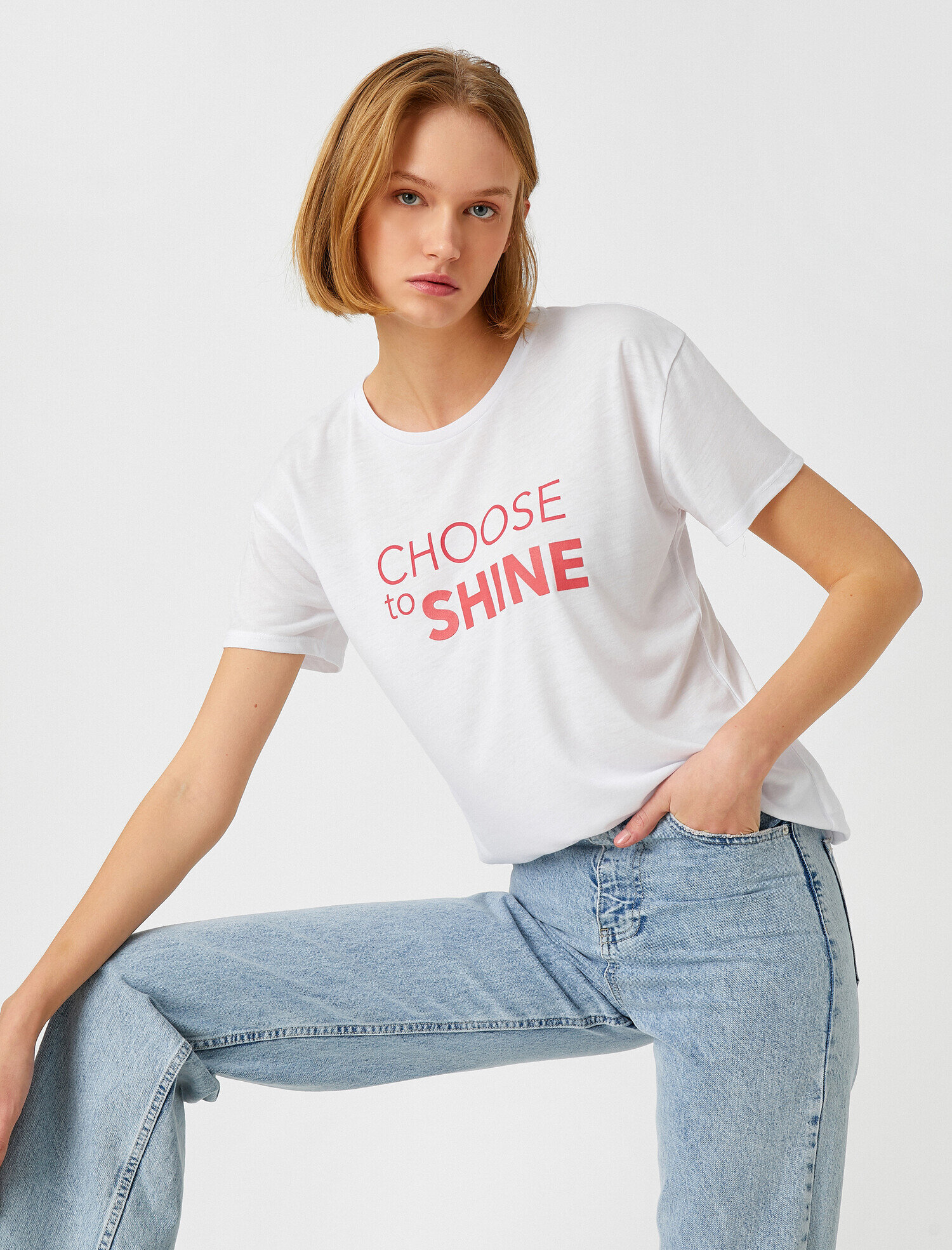   Baskılı Kısa Kollu Tişört