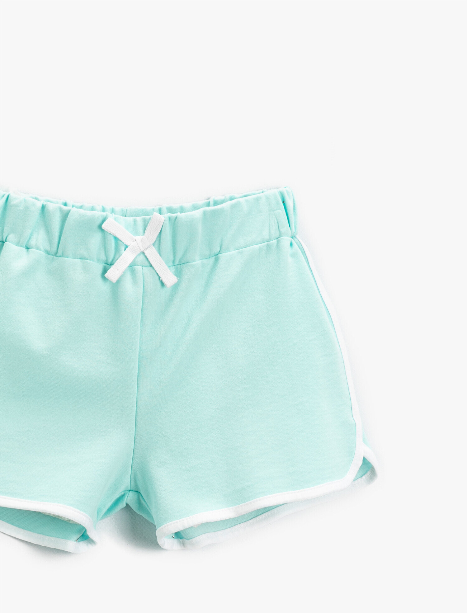  Kız Çocuk Fiyonklu Şeritli Şort Pamuklu