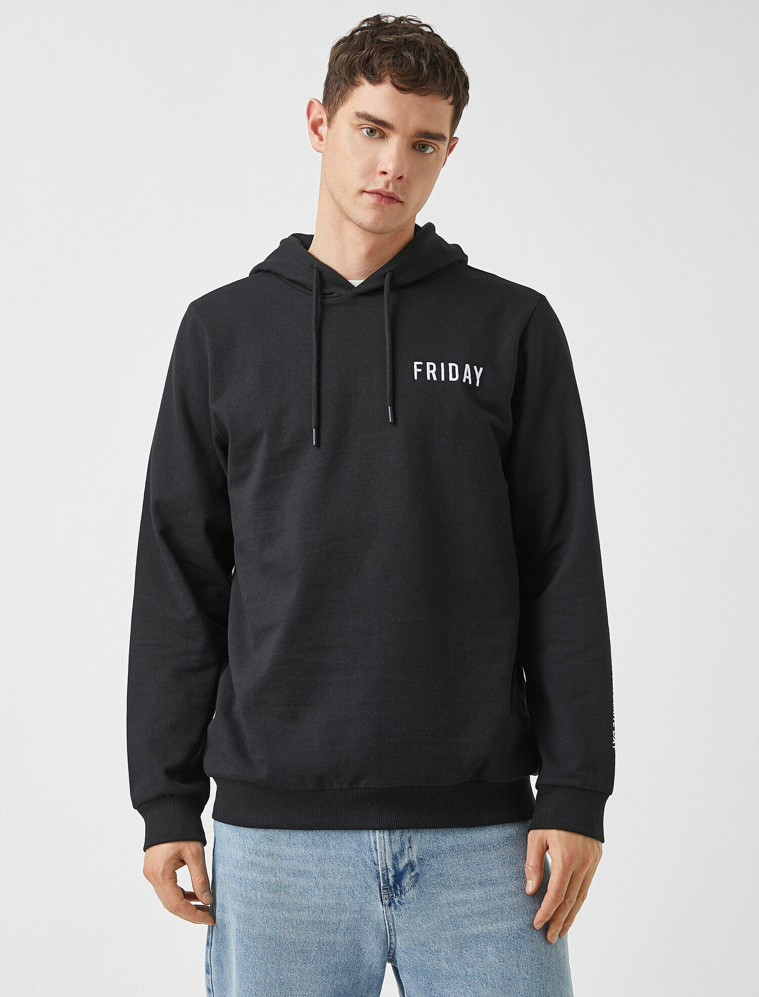   Baskılı Kapşonlu Sweatshirt