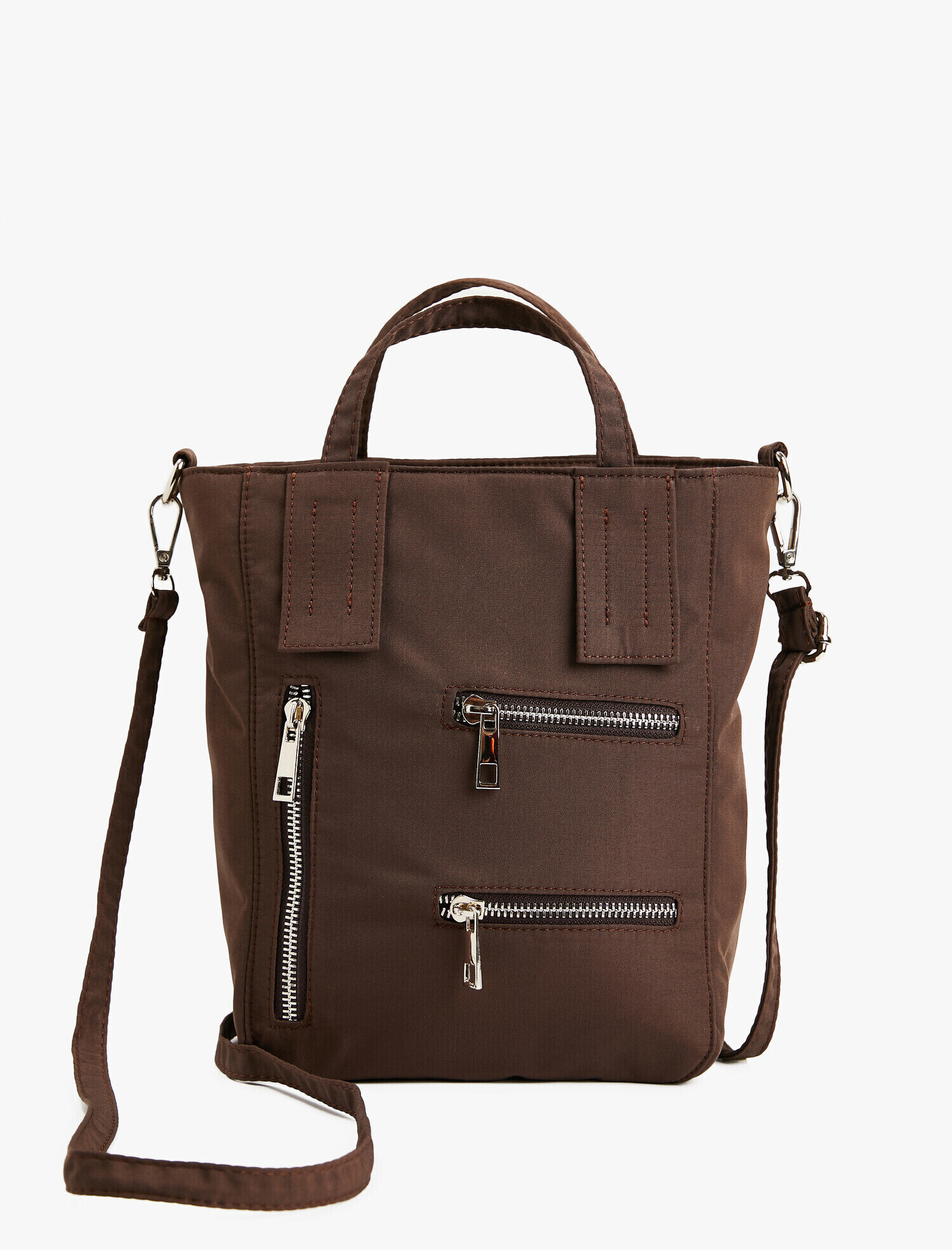  Kadın Fermuar Detaylı Omuz Çanta