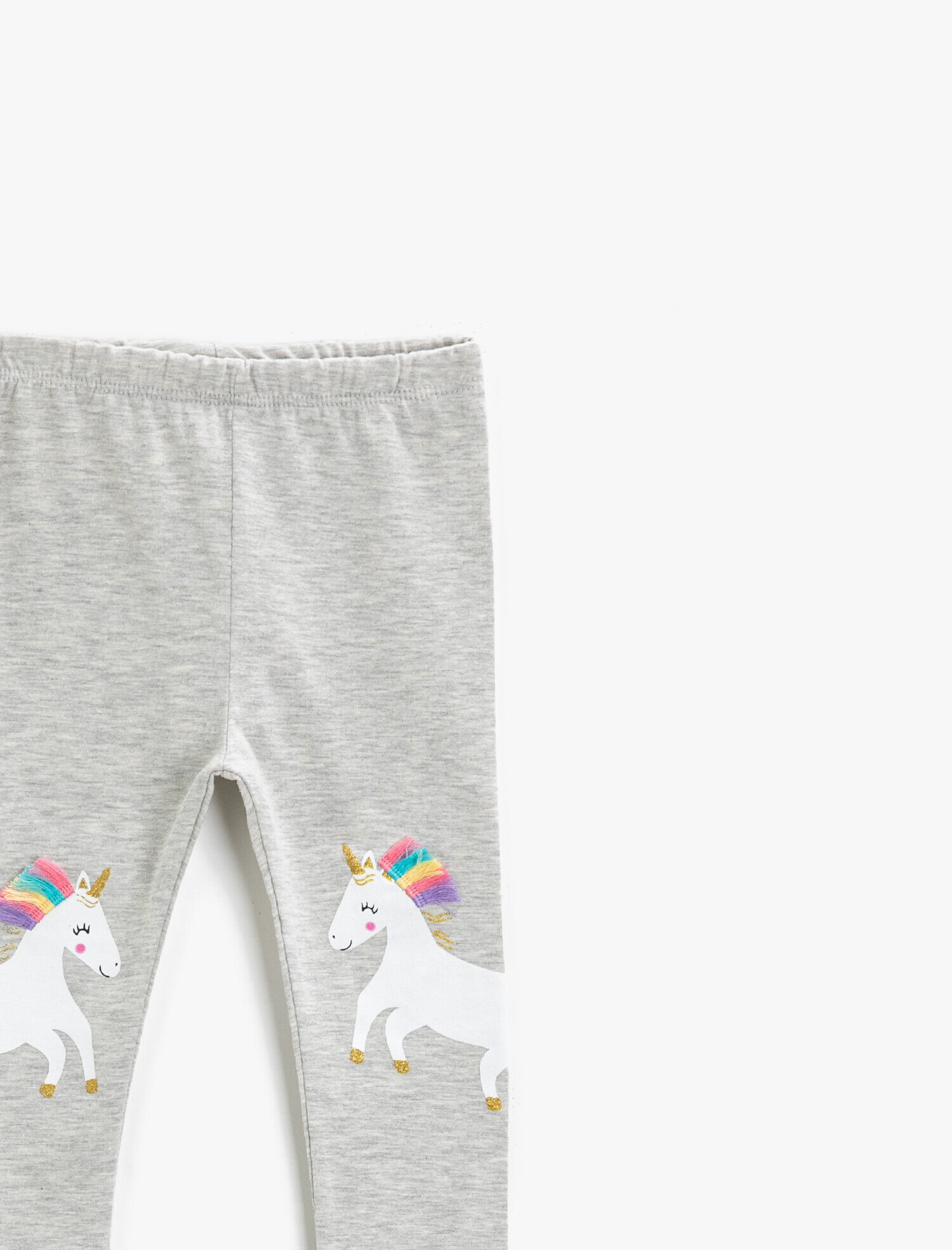  Kız Bebek Unicorn Baskılı Beli Lastikli Tayt