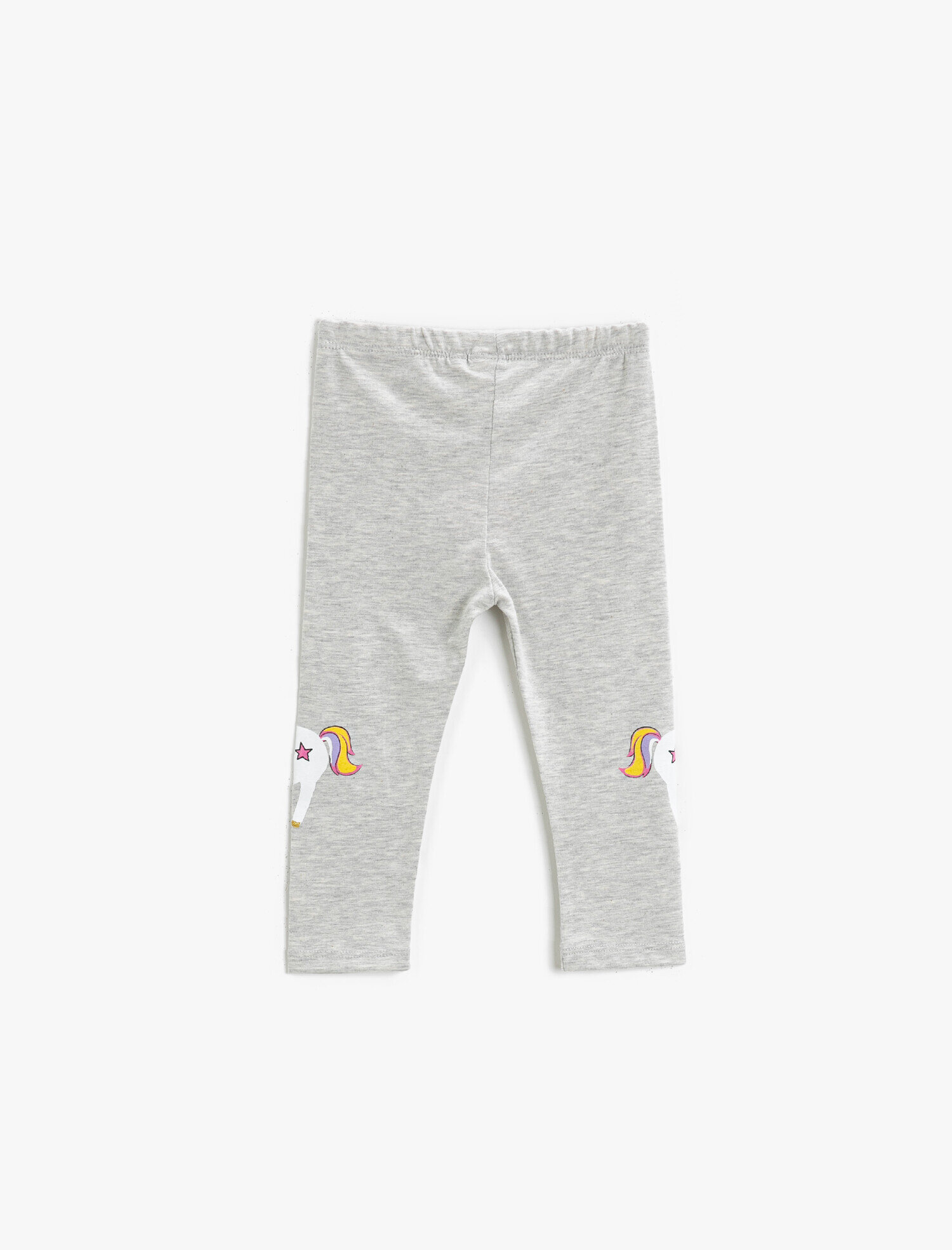  Kız Bebek Unicorn Baskılı Beli Lastikli Tayt