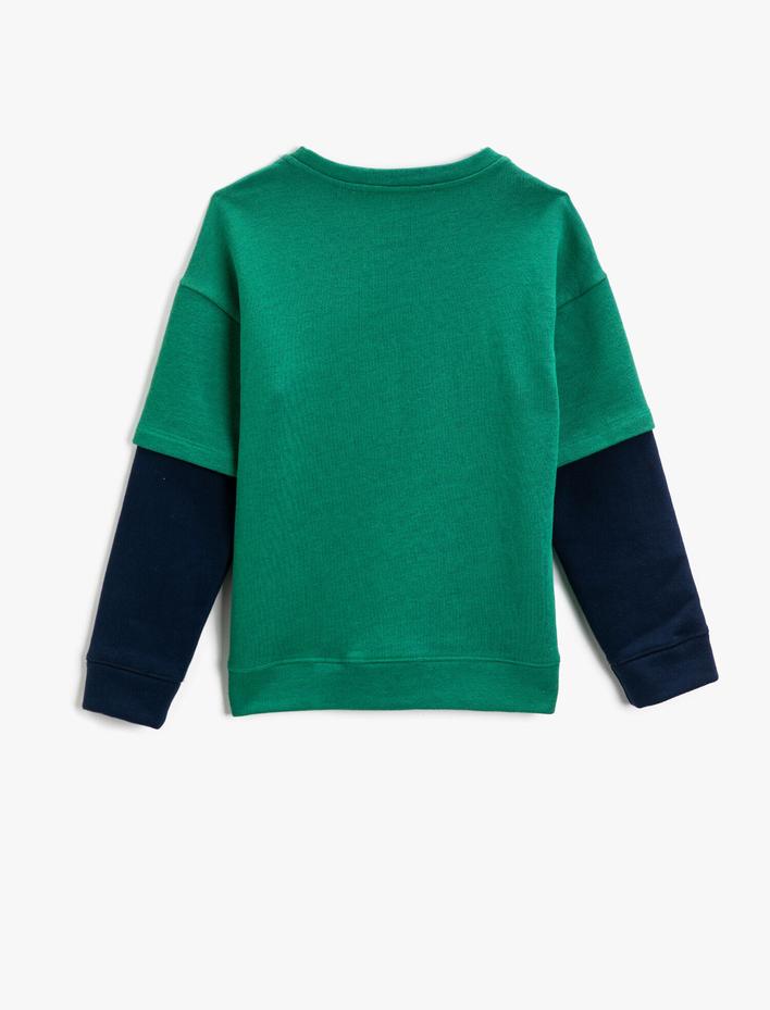 Erkek Çocuk Yılbaşı Temalı Baskılı Sweatshirt Kuru Kafa Baskılı Pamuklu