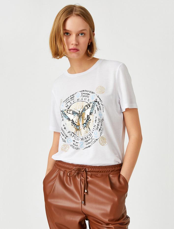  Baskılı Basic Tişört