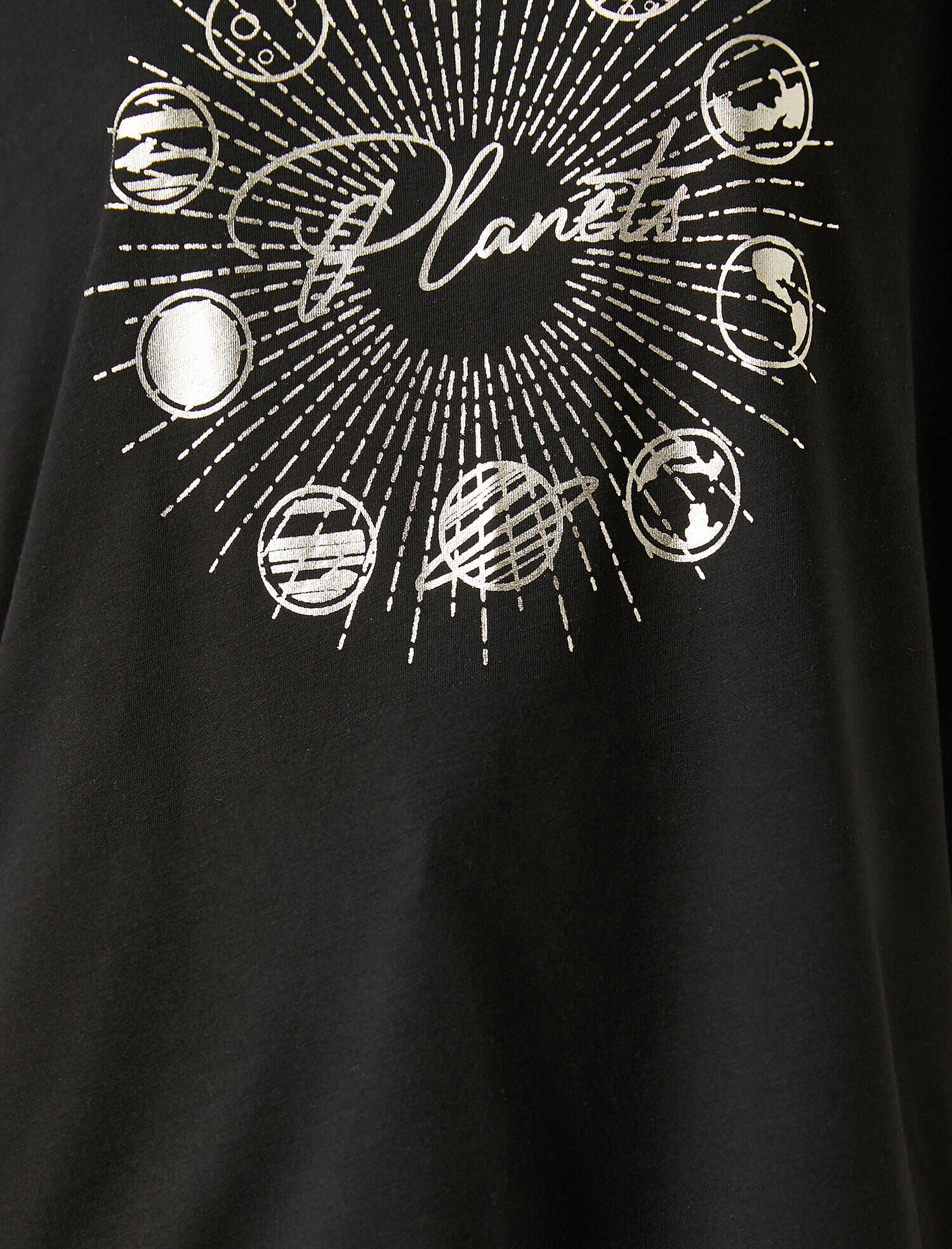   Bisiklet Yaka Kısa Kollu Baskılı Tişört