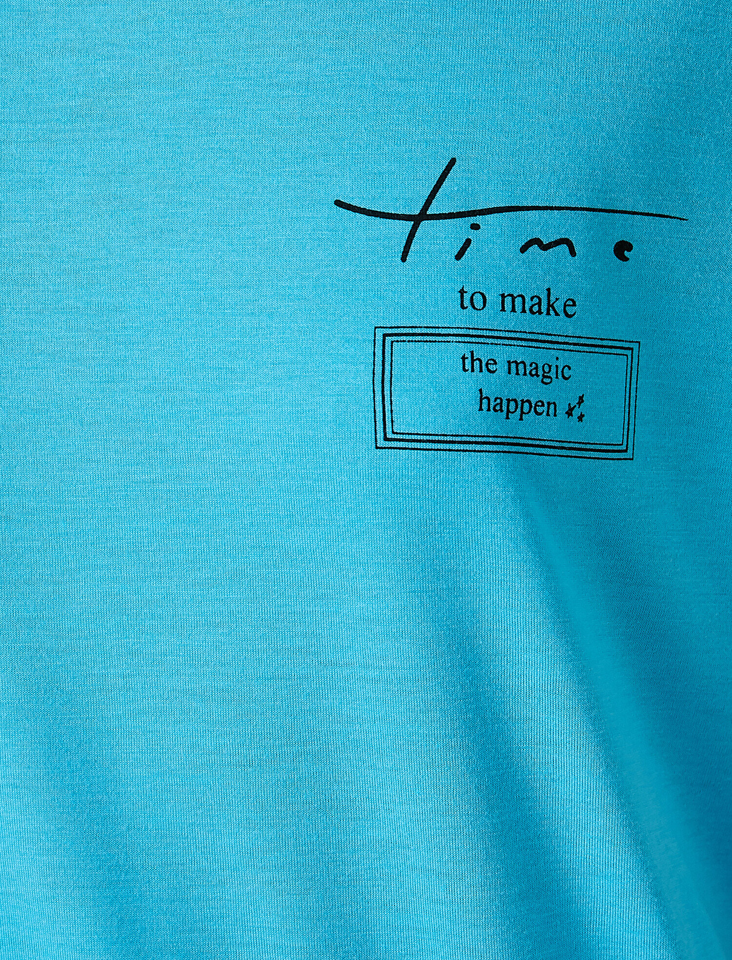   Bisiklet Yaka Kısa Kollu Baskılı Tişört