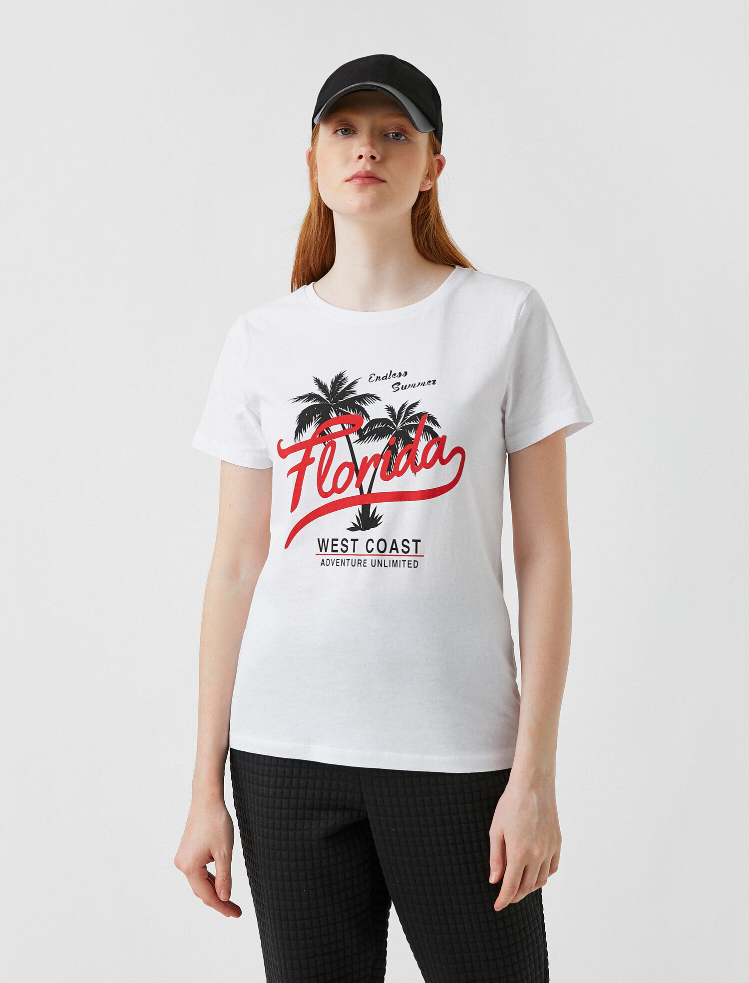   Baskılı Kısa Kollu Pamuklu Tişört