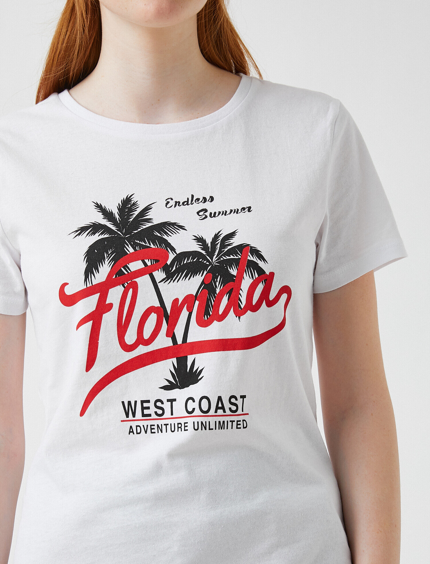   Baskılı Kısa Kollu Pamuklu Tişört