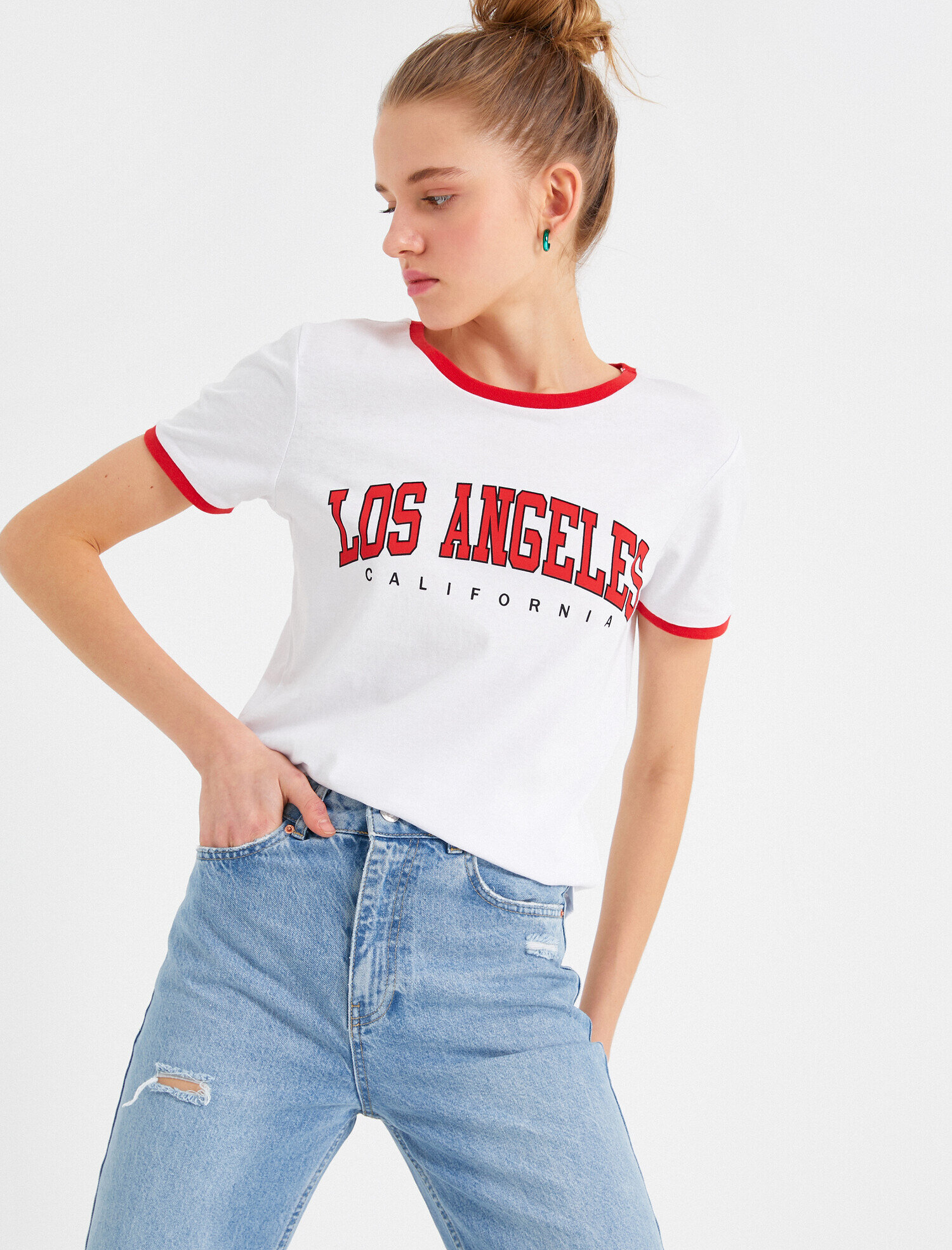   Kısa Kollu Baskılı Tişört