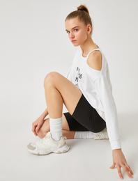 Omuz Detaylı Spor Sweatshirt
