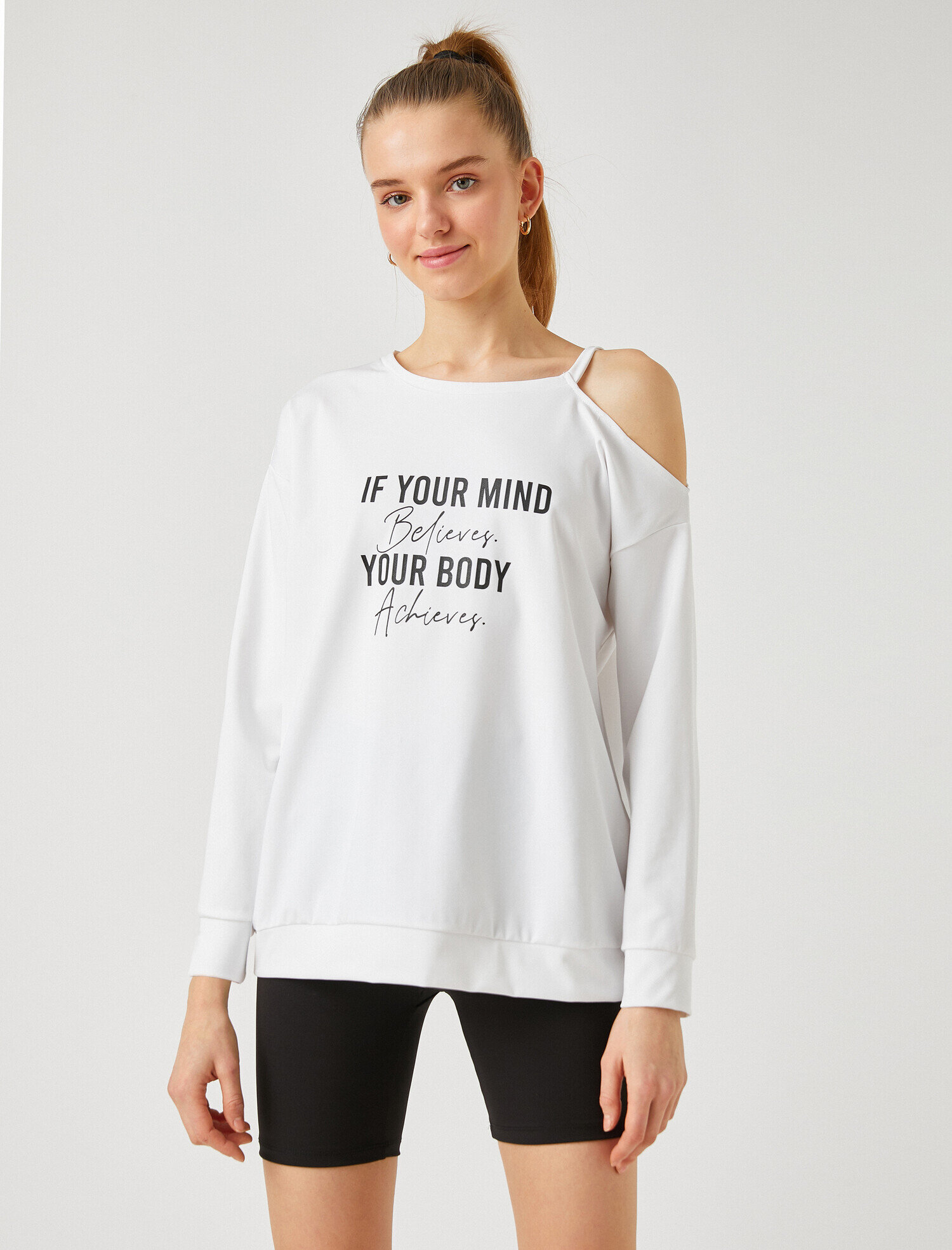   Omuz Detaylı Spor Sweatshirt