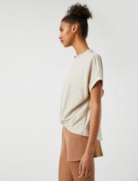 Kısa Kollu Tişört Bisiklet Yaka