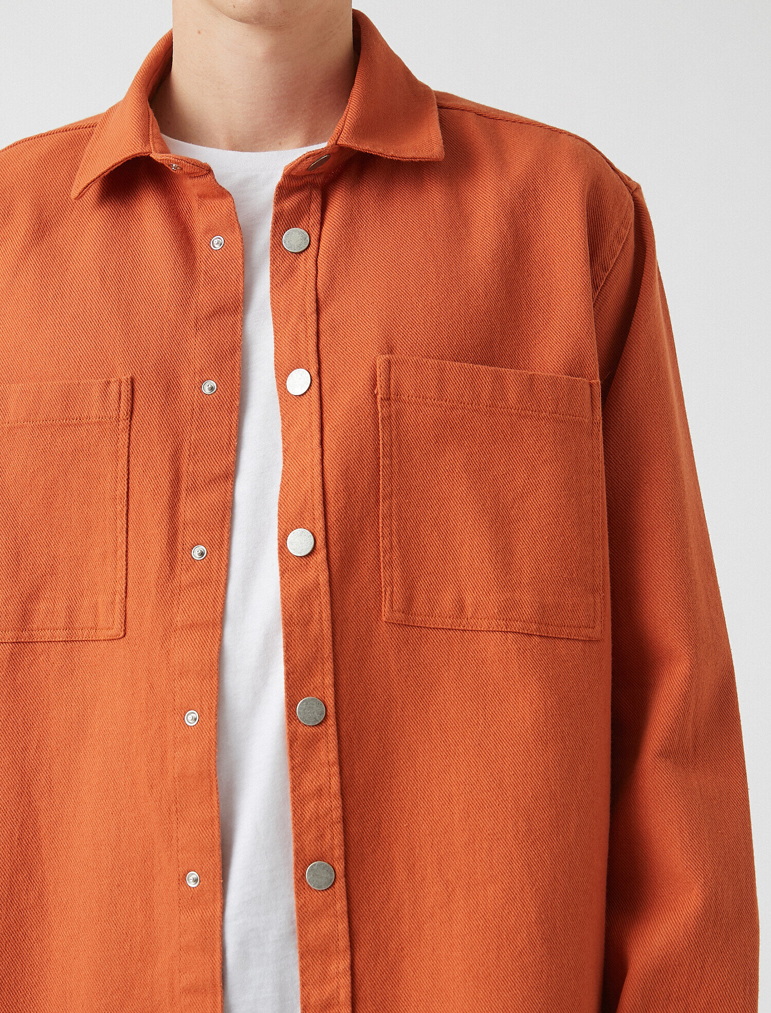   Oversize Gabardin Gömlek