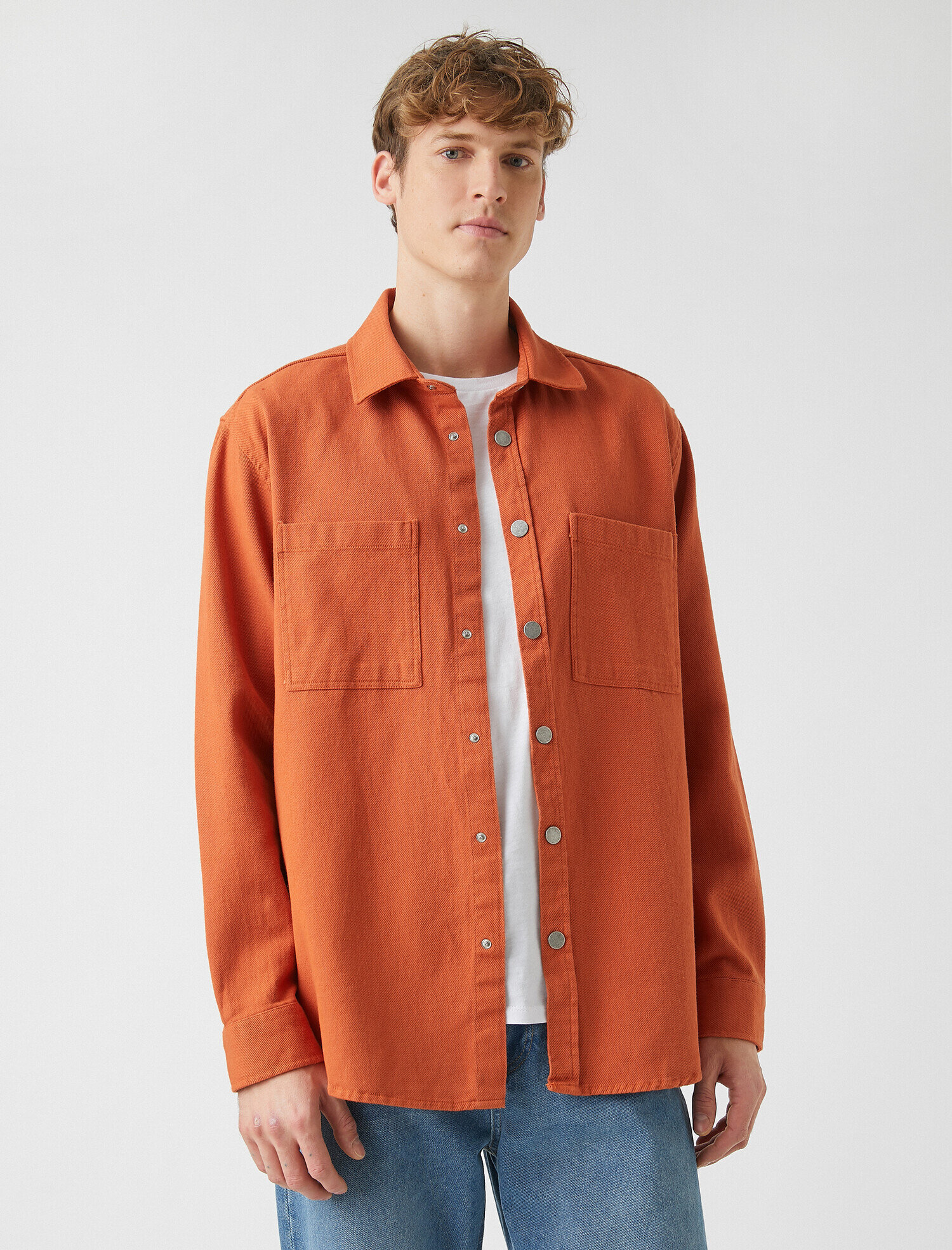   Oversize Gabardin Gömlek