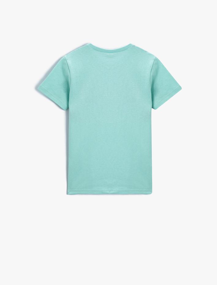 Erkek Çocuk Slogan Baskılı Kısa Kollu Tişört Pamuklu