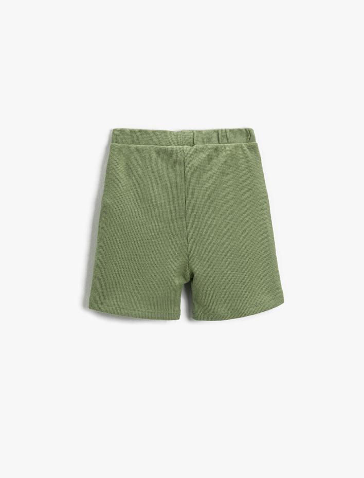 Erkek Bebek Beli Lastikli Şort Pamuklu