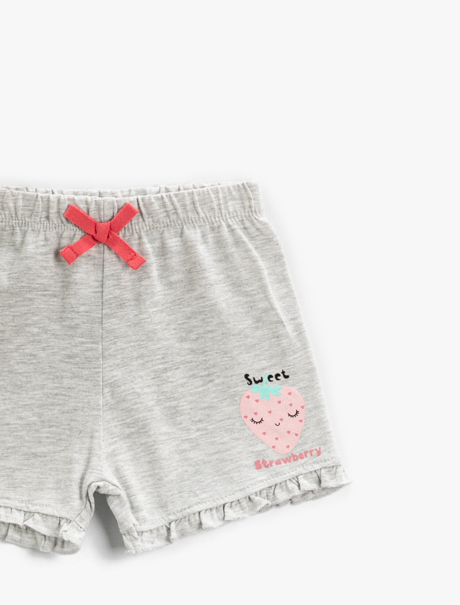  Kız Bebek Baskılı Beli Lastikli Şort