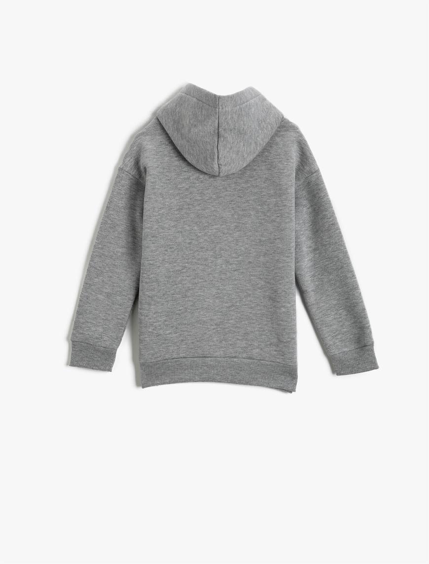  Erkek Çocuk Rottweiler Köpek Baskılı Kapüşonlu Sweatshirt