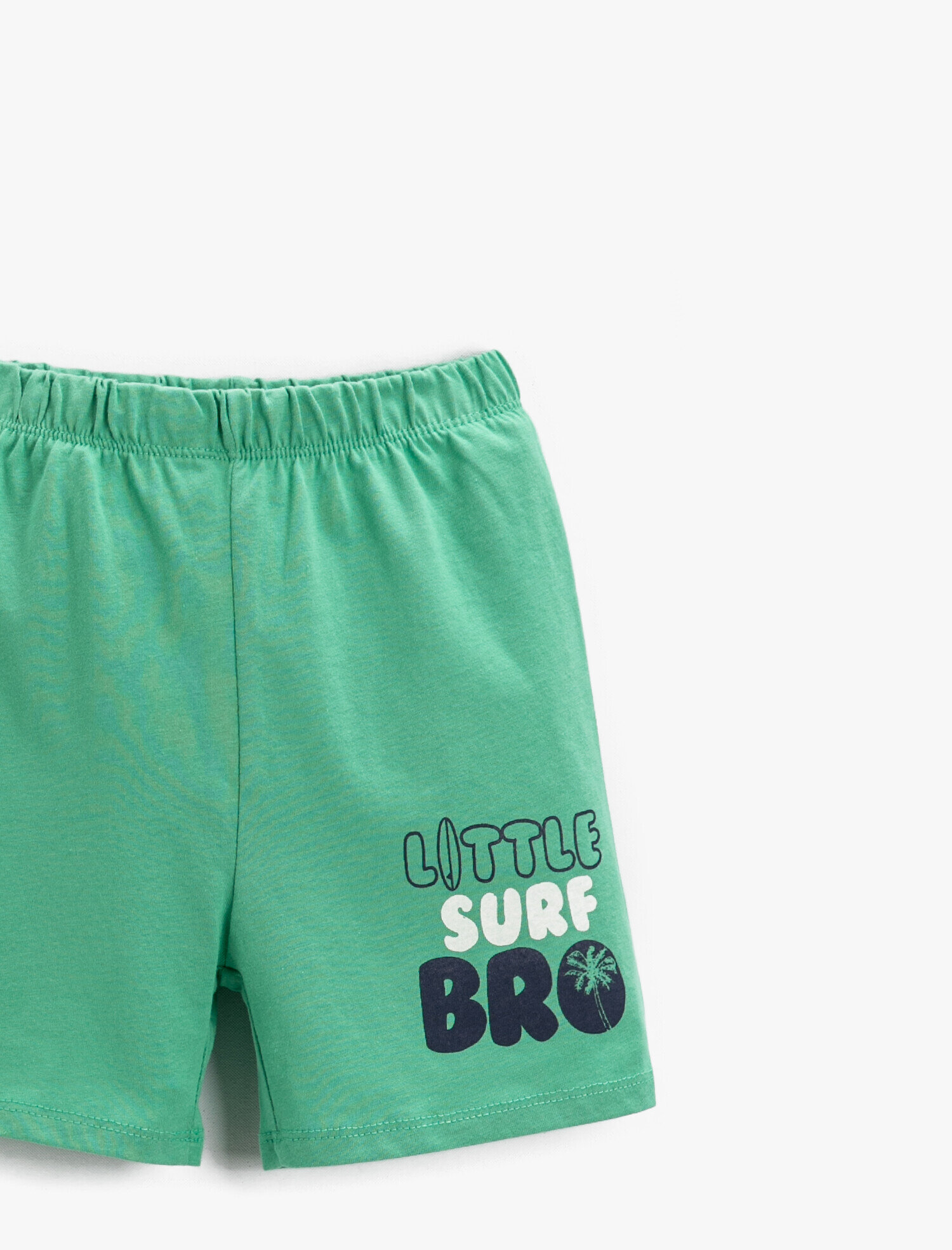  Erkek Bebek Slogan Baskılı Şort Pamuklu