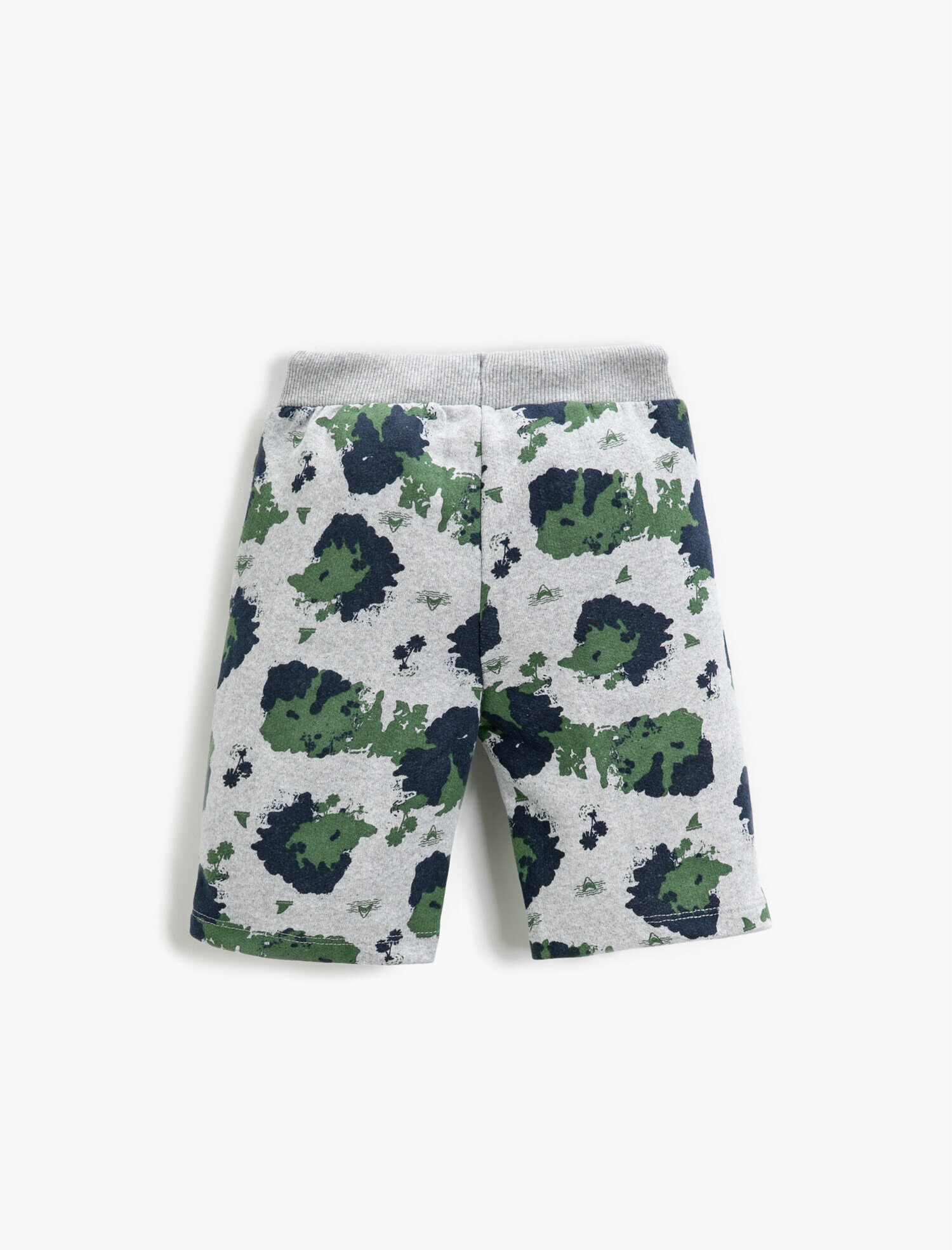  Erkek Çocuk Tropik Baskılı Şort Beli Bağlamalı