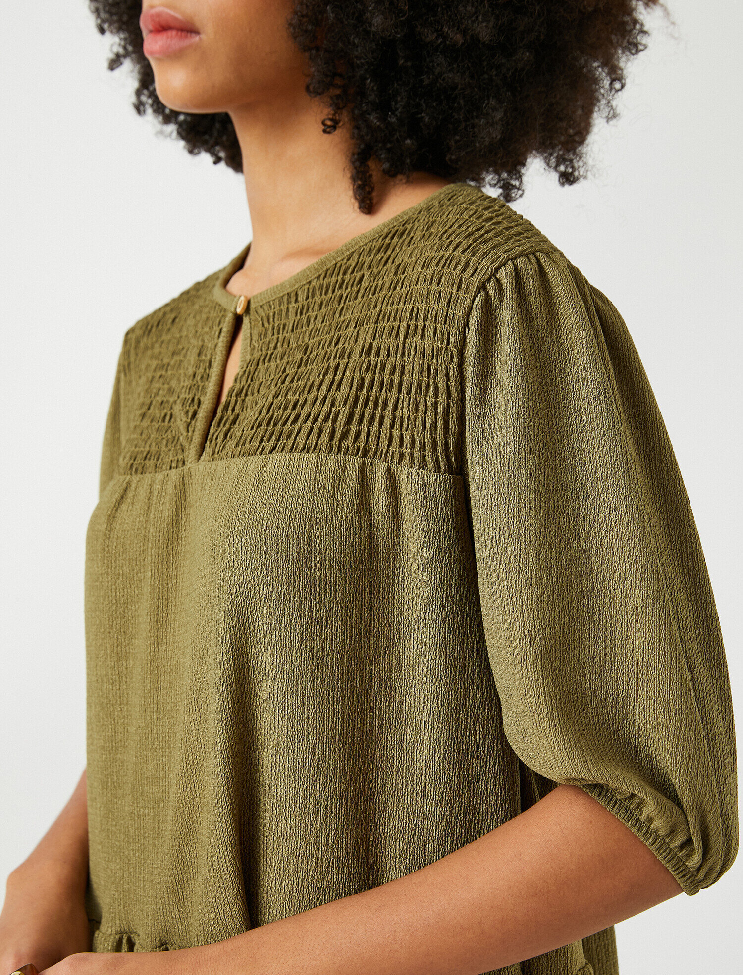 Fırfırlı Midi Elbise