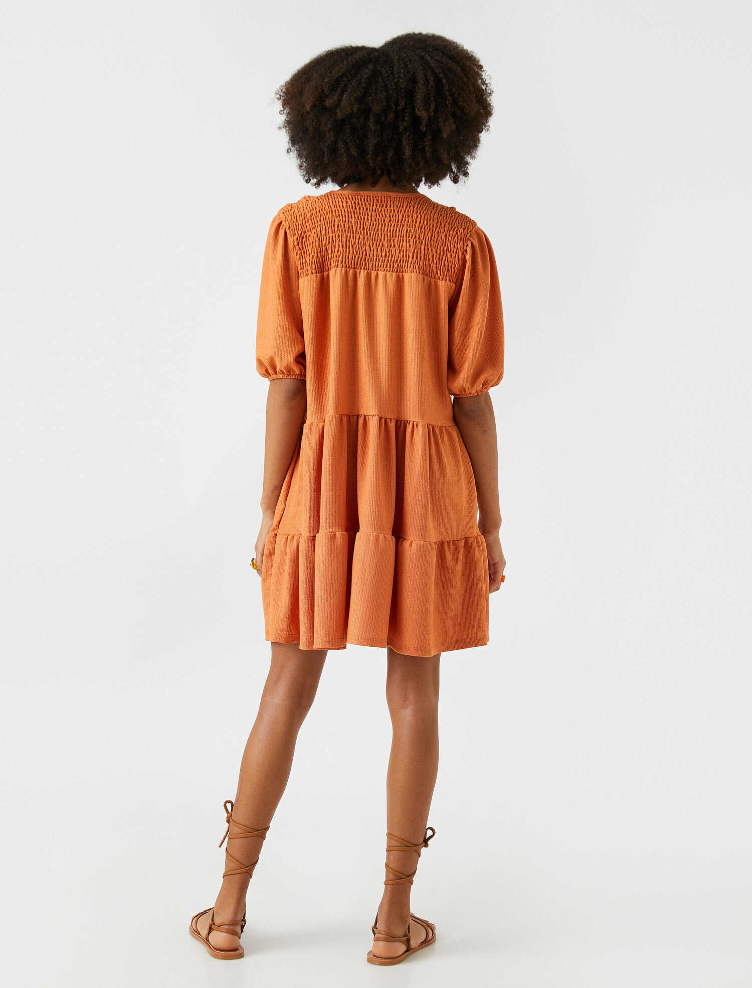 Koton Fırfırlı Midi Elbise. 4