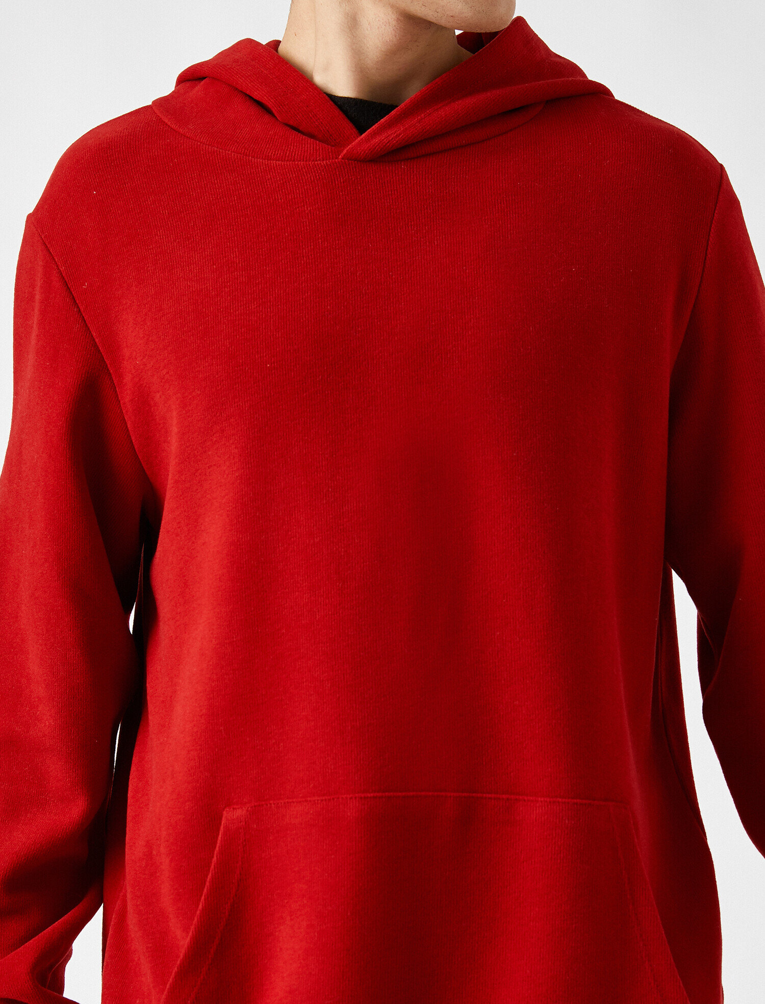   Oversize Basic Kapüşonlu Sweatshirt