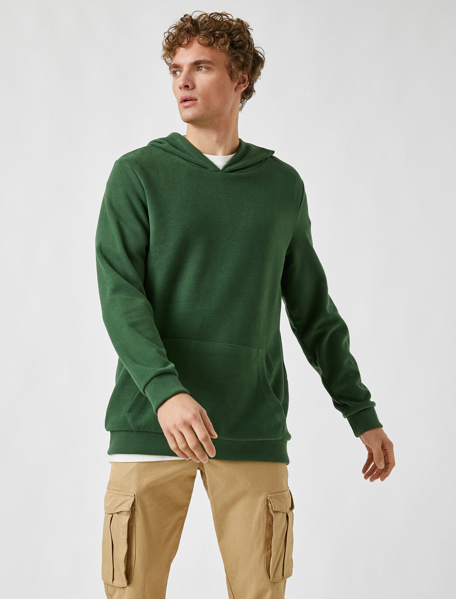   Oversize Basic Kapüşonlu Sweatshirt