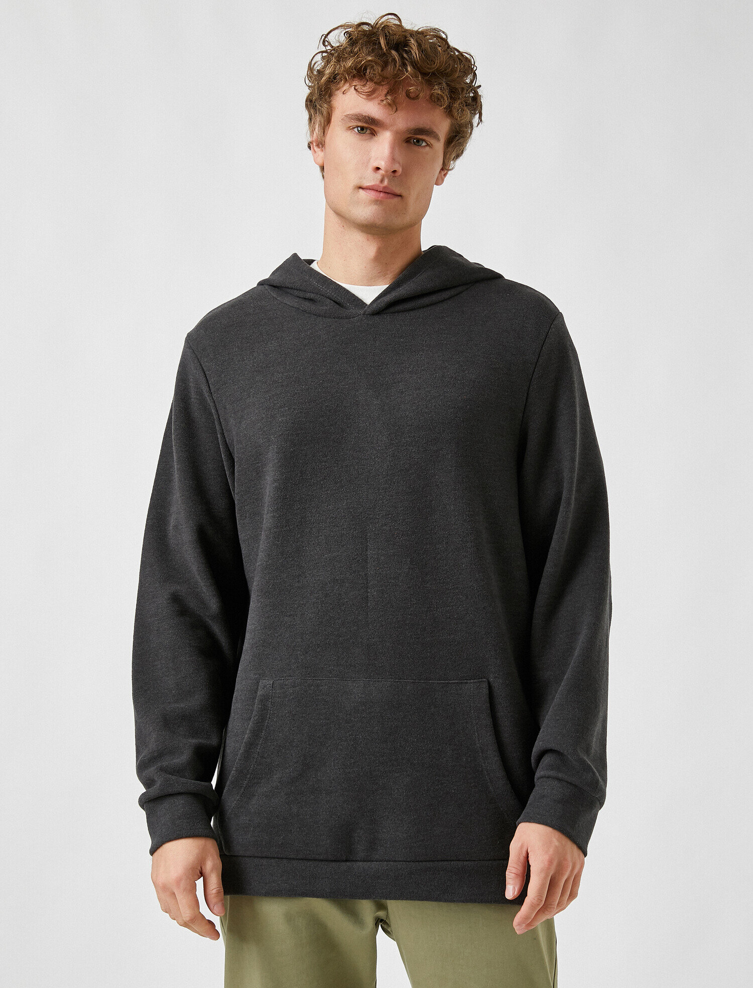   Oversize Basic Kapüşonlu Sweatshirt