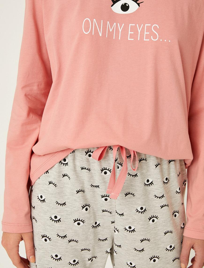   Baskılı Pamuklu Pijama Takımı