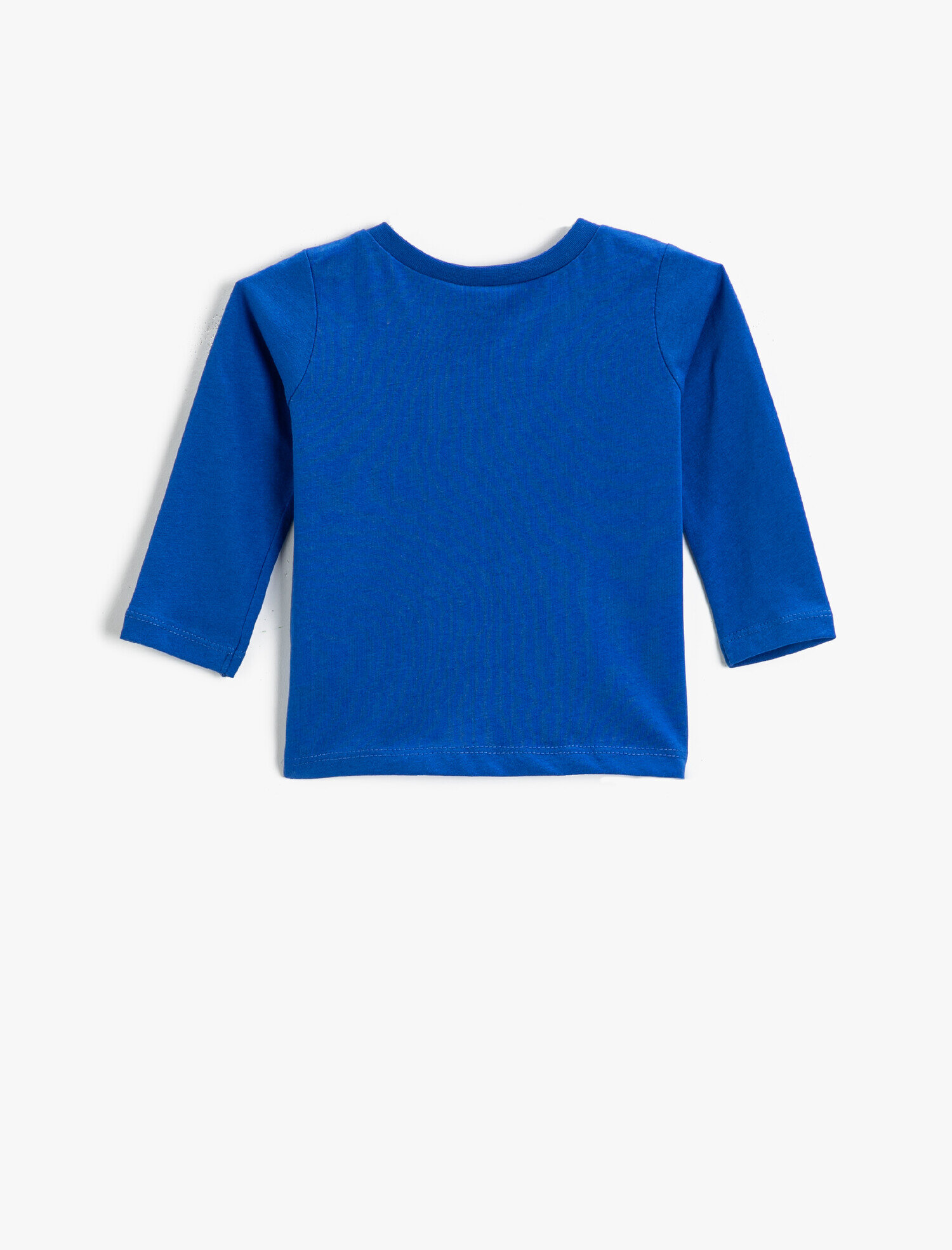  Erkek Bebek Mickey Mouse Baskılı Uzun Kollu Tişört Lisanslı Pamuklu